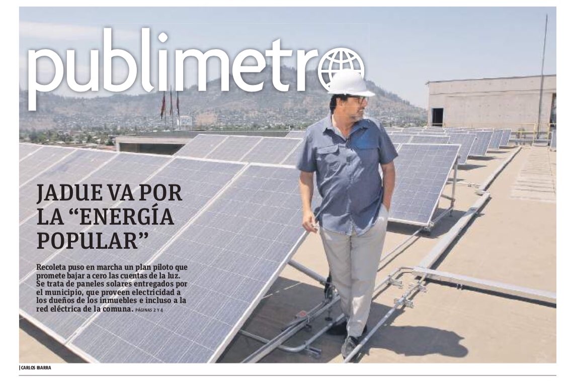 danieljadue's tweet photo. Mañana lanzamos #LaEnergiaPopular en Recoleta. Queremos llegar a la soberanía energética y no depender de los actuales precios abusivos. Algunos vecinos y vecinas tendrán costo cero en su consumo. Estamos felices! https://t.co/5vBg5EtieI