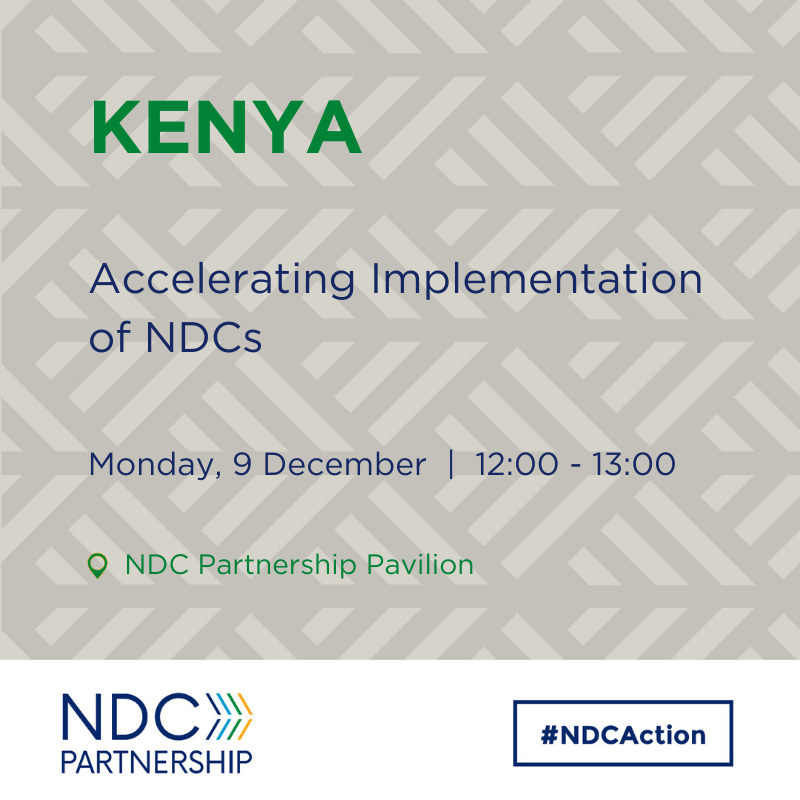 ndcpartnership's tweet image. Happening now in the NDC Partnership Pavilion!

Kenya (@Environment_Ke and @KeTreasury) presents on Accelerating Implementation of #NDCs.

#COP25 #COP25Madrid #NDCAction