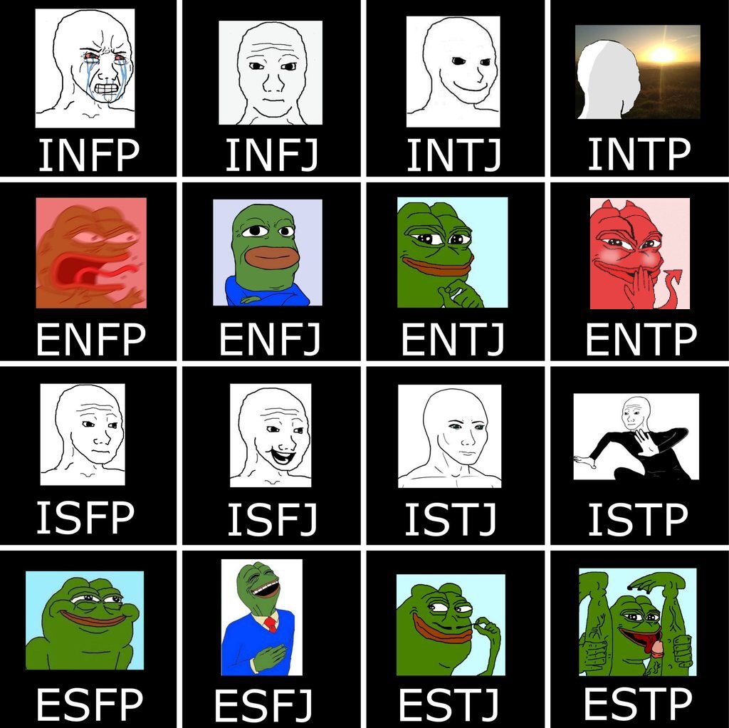 ✓ 개구리 캐릭터 Pepe 밈으로 보는 ENTP(MBTI) *12:00-내일이 과제의 마지막 제출일이고, 과제를 시작하지 않으면 또  다른 F를 받을지도 몰라.* *12:07-(심장마비인 척 하는 방법)*