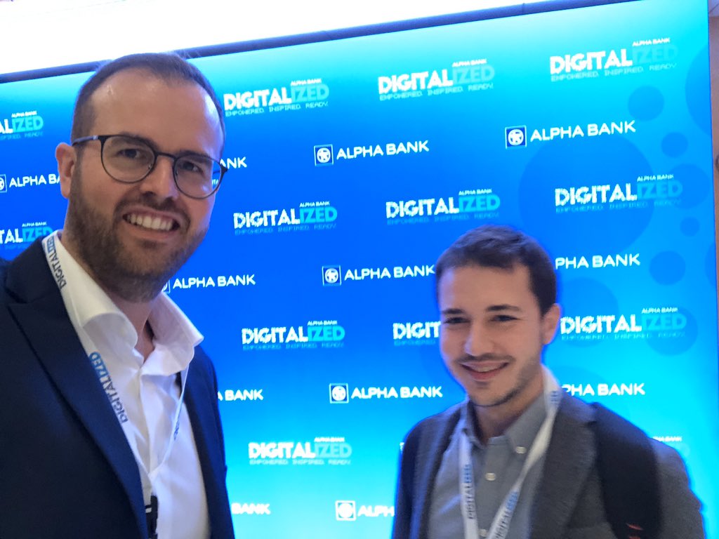 NiklasPalaghias's tweet photo. Excited about #Digitalised2019 #Awards by @Alpha_Bank #finquest @quadible https://t.co/PKB4rELuP7