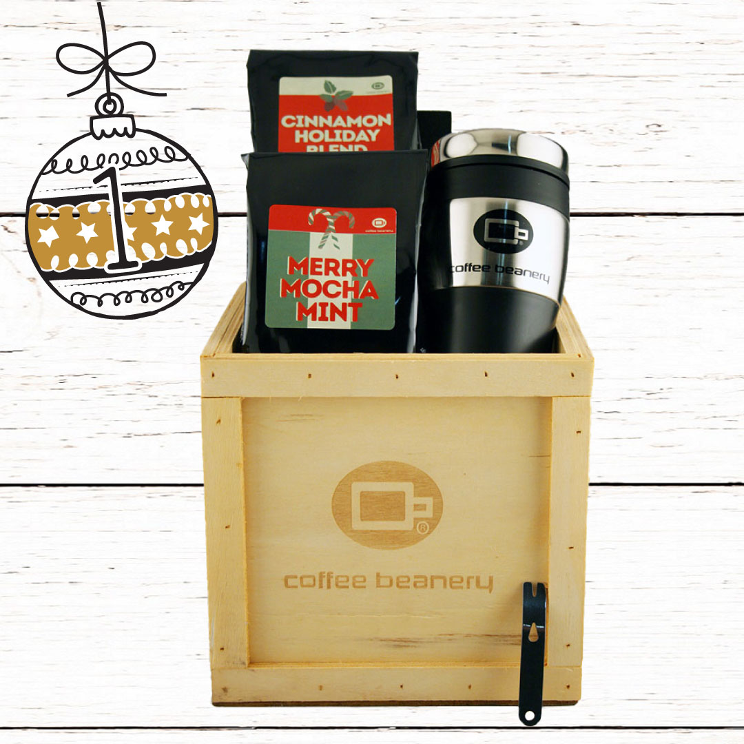 coffeebeaneryHQ's tweet photo. Day 1 of Coffee Beanery's 12 Days of Christmas: you have the chance to win our Christmas Coffee Crate, including:
1- 12oz Ground Merry Mocha Mint Flavored Coffee 
1- 12oz Ground Cinnamon Holiday Blend Flavored Coffee
1- Travel Mug
Retweet &amp; like this post to enter to win now! https://t.co/O8sdBg9oJA