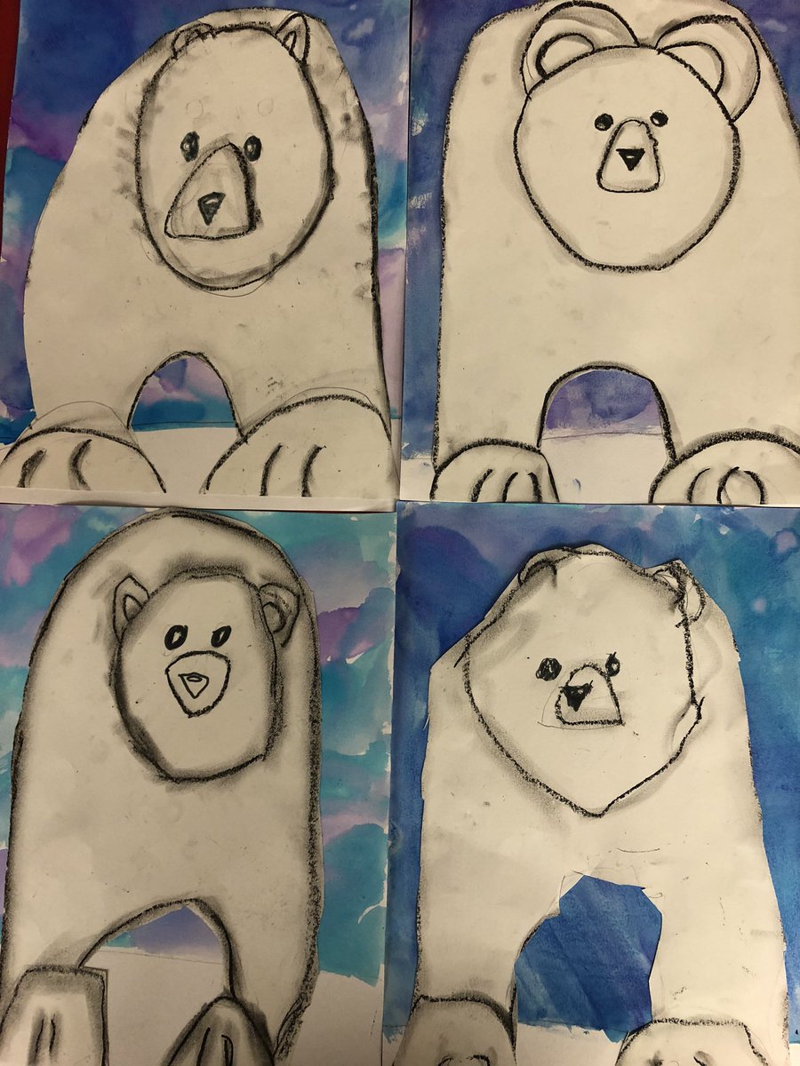 jim_les4's tweet photo. We had so much fun creating these beautiful shadow polar bears against a cool background in second grade! #bluebonnetlions #LoveMyLisd #Lockhartisd #BbeMasterBuilders https://t.co/624pgQySJW