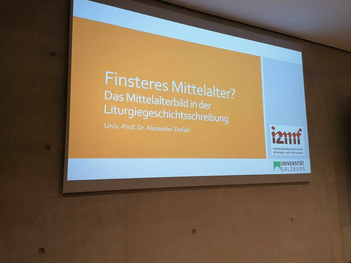 CAntenhofer's tweet photo. #finsteres #mittelalter in der Ringvorlesung des #izmf #unisalzburg mit Alexander Zerfass am Beispiel der Liturgiegeschichtsschreibung https://t.co/zRYRQUWJJo