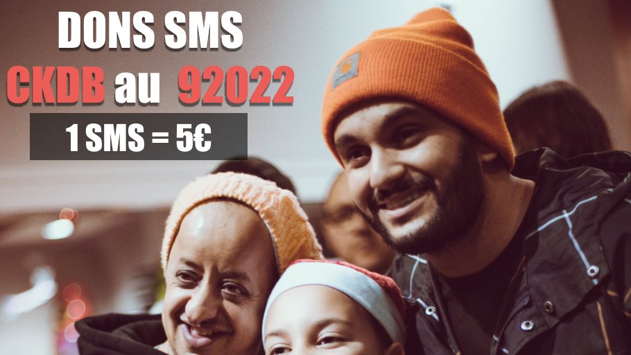 Bonne semaine à tous ! Pour soutenir nos actions, faites un don par SMS en envoyant CKDB au 92022.
Prenez soin de vous et de vos proches <a href="/Booder_officiel/">Booder</a>  <a href="/MalikBentalha/">MALIK BENTALHA</a>💖🎁