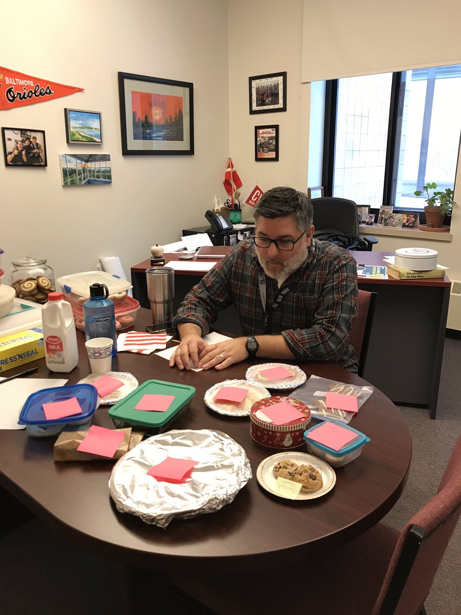 MrMillerCVU's tweet photo. Judging the annual @CVULearns faculty cookie contest is one of the great honors in my professional life. It was a privilege to dig in to the ‘work’ this year with @mpogact. https://t.co/7X6G58mUQl