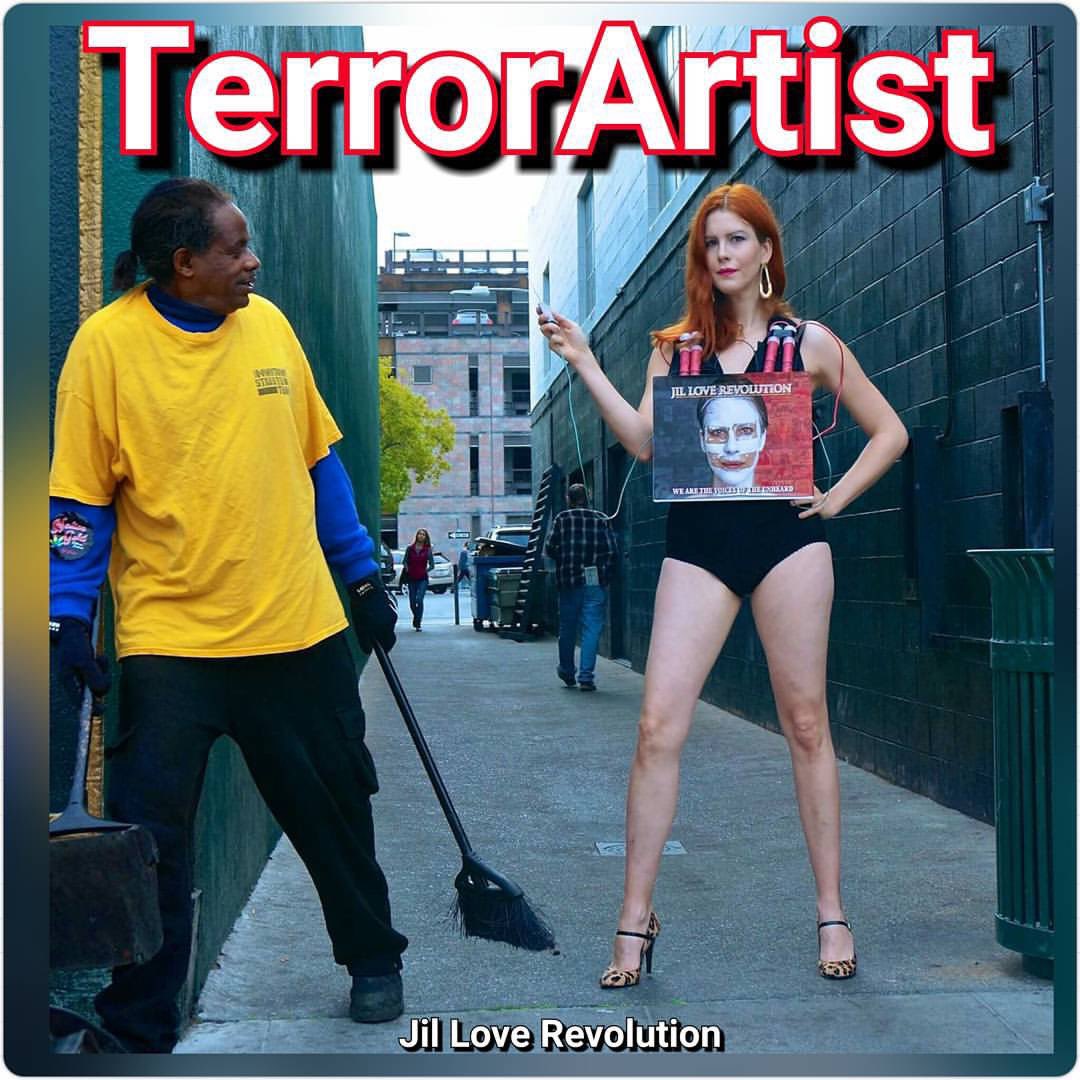 _Jil_Love's tweet image. She creates Weapons of  Mass Awakenings...Her latest BOMB is the Art Book of her Love Revolution. Beware!!! Be afraid, very afraid...Last time she was seen at  a gas station, LA bound ....#jilloverevolution #terrorism #artivist #terrorartists #artivism #activism