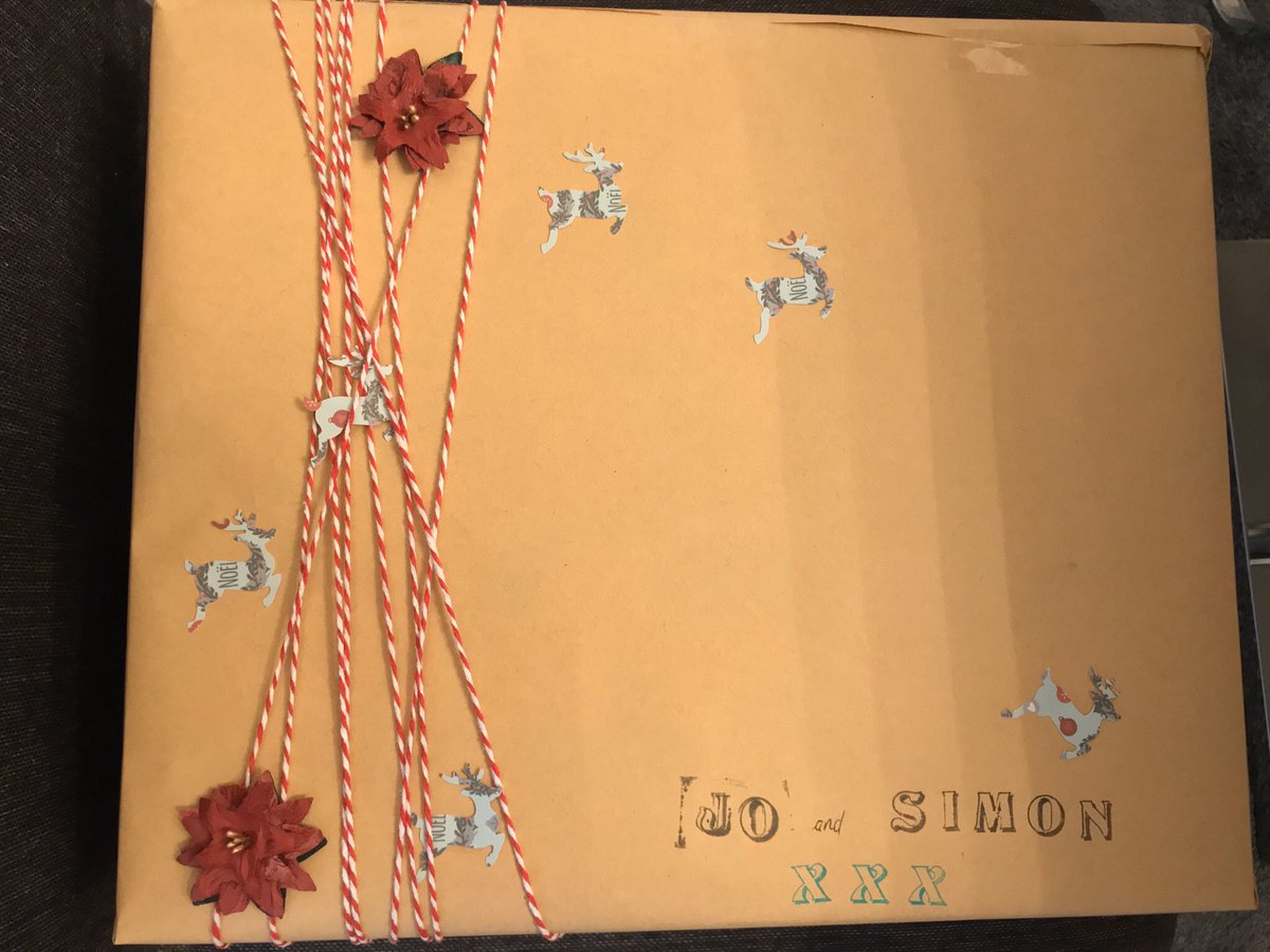 Spent my day off doing environmentally friendly, Christmas gift wrapping. Only one of these has sellotape on them because it was my ‘prototype-present,’ the rest are held together with cotton which will degrade naturally.😊🎄#HelpSaveThePlanet
#MyStampingTechniqueNeedsMoreWork