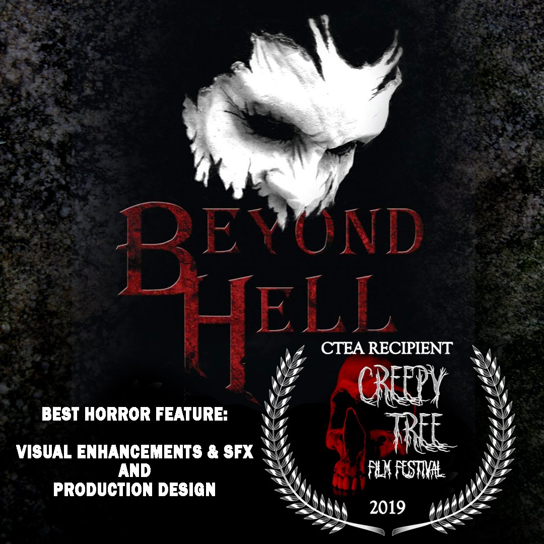 darkspiritfilms's tweet image. CREEPY TREE EXEMPLAR AWARDS WINNER for VISUAL EFFECTS AND PRODUCTION DESIGN

CONGRATS to everyone that brought BEYOND HELL to life!

#creepytreefilmfestival #80sstyle #darkfantasy #horror #film #indiefilm #filmfamily #creator #supporthorror #horrorcommunity #horrorgenre #winner