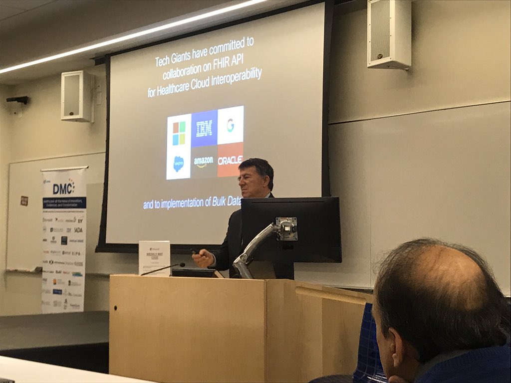 Kristen Miller (@kmillerdrph) on Twitter photo Bulk data on FHIR supported by the tech giants. HL7s <a href="/cjaffemd/">Charles Jaffe</a> discusses the future of interoperability! #DMC19 Bulk data on FHIR supported by the tech giants. HL7s <a href="/cjaffemd/">Charles Jaffe</a> discusses the future of interoperability! #DMC19