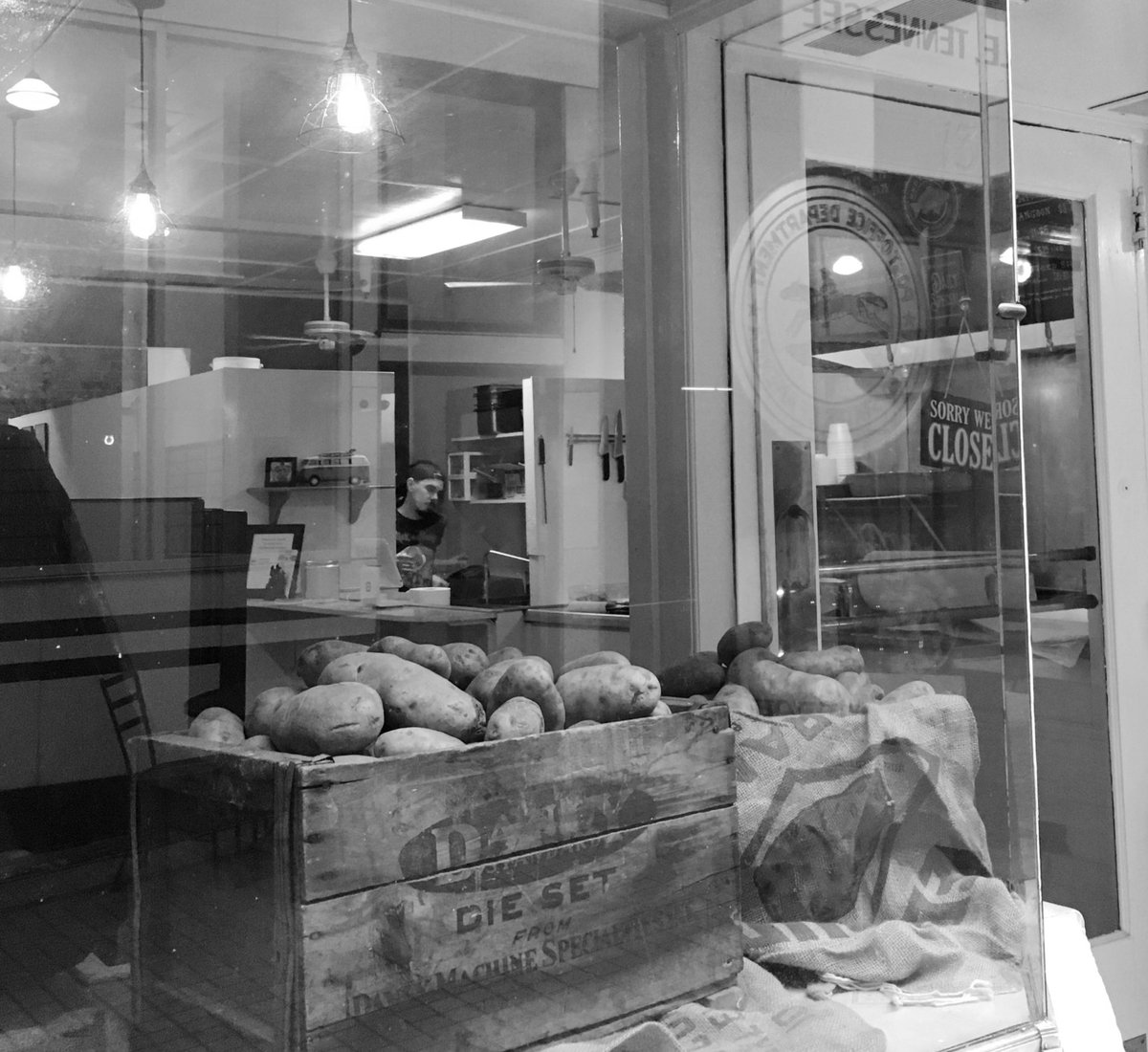 Our friends at #RedPerch getting all prepped for Monday’s lunch rush