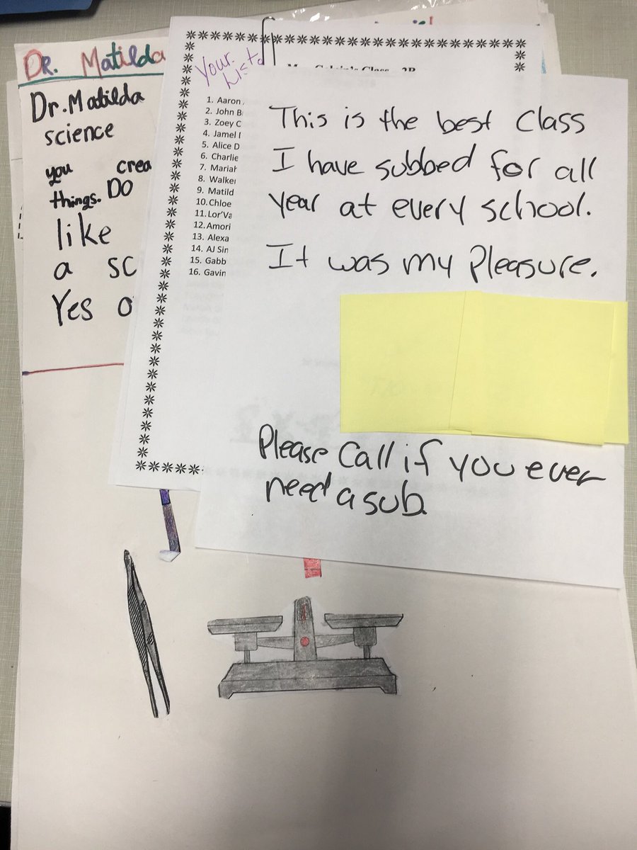 When you walk into your classroom on a Monday morning and you get this note... you know you’ve done something right. What a great feeling!