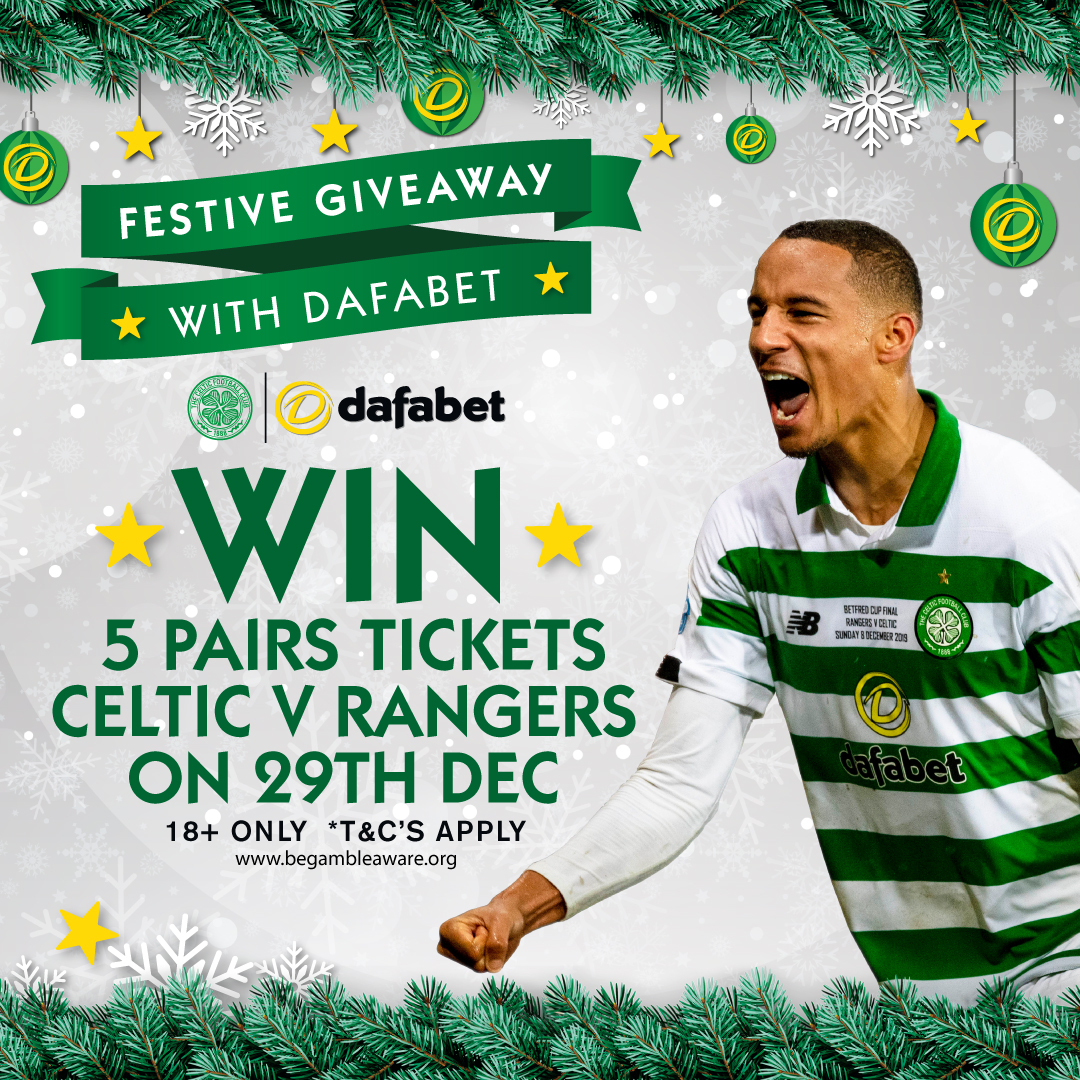 Celtic Football Club (@celticfc) on Twitter photo π
<a href="/Dafabet/">Dafabet</a> & #CelticFC's Festive Giveaway! π
WIN one of FIVE pairs of tickets for the Glasgow Derby at Celtic Park, Sunday 29 December! π«
To enter, follow our Twitter & RT below! Comp closes in 24 hours πβͺοΈ
18+ only: BeGambleAware.org
Ts & Cs: celticfc.net/pages/socialcoβ¦ π
<a href="/Dafabet/">Dafabet</a> & #CelticFC's Festive Giveaway! π
WIN one of FIVE pairs of tickets for the Glasgow Derby at Celtic Park, Sunday 29 December! π«
To enter, follow our Twitter & RT below! Comp closes in 24 hours πβͺοΈ
18+ only: BeGambleAware.org
Ts & Cs: celticfc.net/pages/socialcoβ¦
