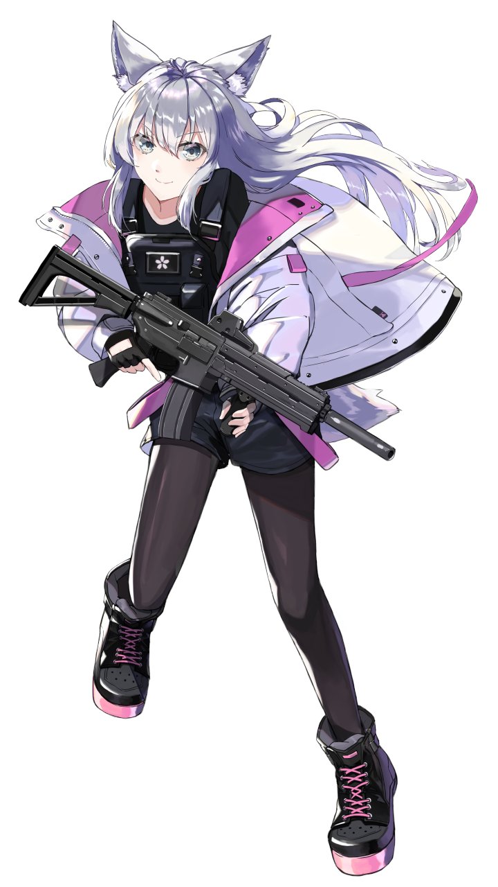 葛乃葉 珠姫 銀狐vtuber 先日の配信でもお披露目したのじゃが 此度ニコ殿 Nicosatomi45に依頼してワシの イラストを描いていただきましたのじゃ Fpsをやってるイメージで とお伝えしたところカッコいい服にカッコいい銃まで持たせて貰って誰じゃこの