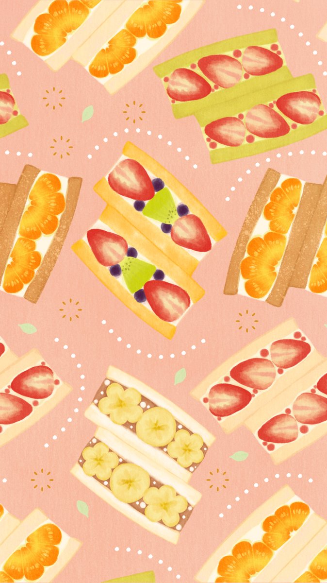 Omiyu みゆき フルーツサンドな壁紙 フルーツサンド イラスト サンドイッチ フルーツ いちご バナナ 壁紙 みかん Sandwich Fruits Fruitssand Strawberry Illust Sweets T Co G8bouygvao