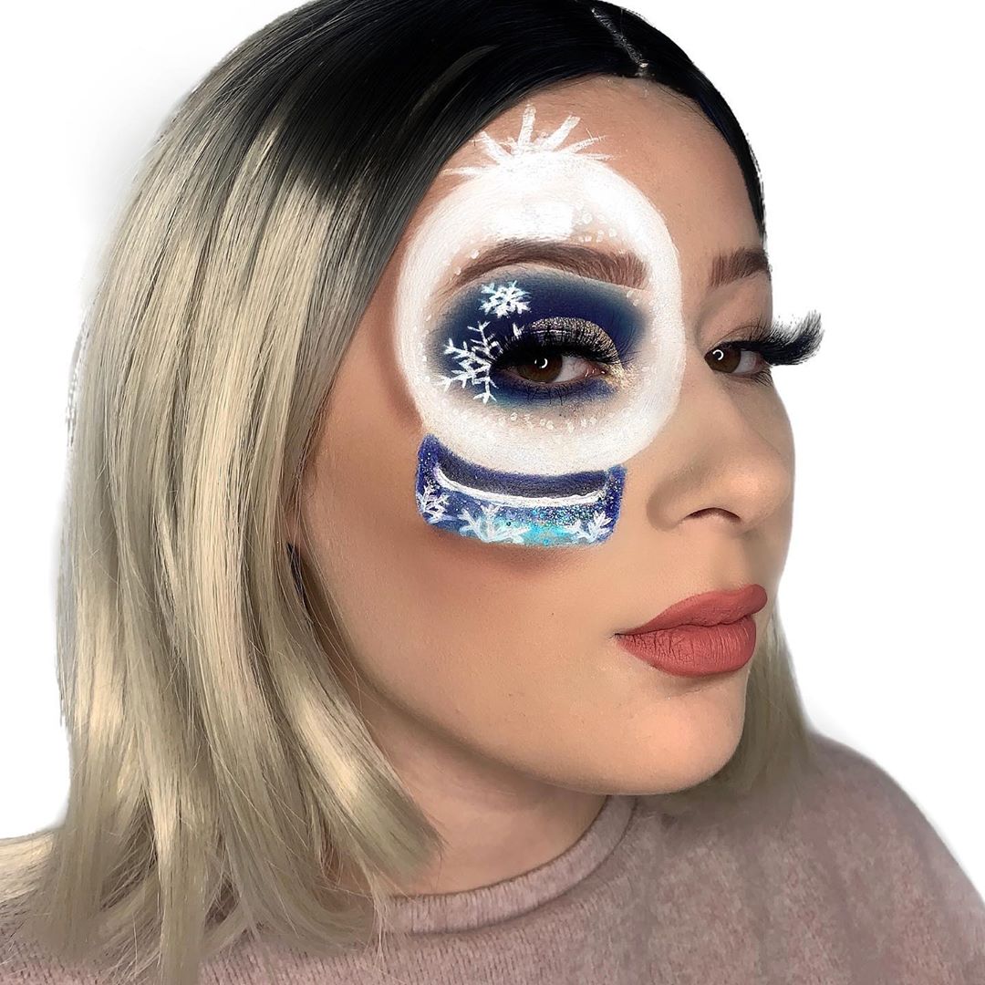 Let it snow, let it snow, let it snow! ❄️

This is an adorable design by @makeupbyycourt 🔥
Do you guys love the winter colours as much as us? 

#Snowglobe #Wintervibes #Winterseason #Makeup #Wintermakeup #Snow #Snowmakeup