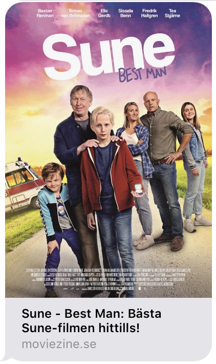 ILES_PR's tweet image. Bästa Sune-filmen hittills skriver @moviezine om nya ”Sune – Best Man”! 🌸🌸🌸🌸