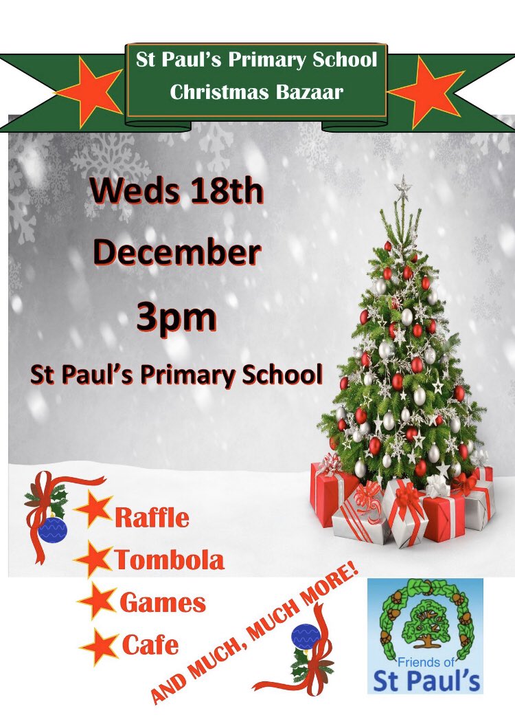 StPaulsPriChip's tweet photo. Please come along and support us! #Christmas2019 #christmas #FOSPS https://t.co/ZVglgUqbVs