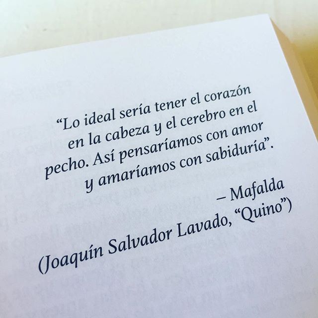 ¡Empezamos el día y la semana con #Mafalda! Siempre tan maravillosamente sabia y acertada 😊