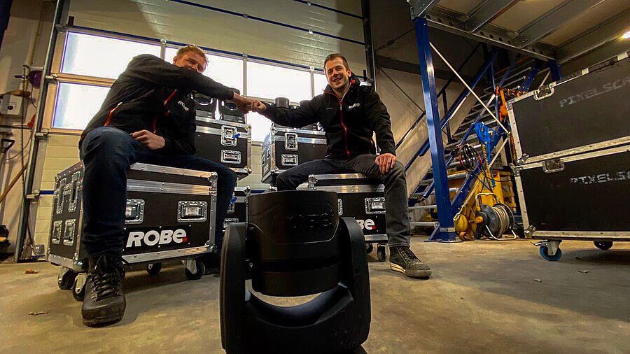 Robelighting's tweet photo. A #NewGearMonday shout-out to the team at 2join in Groningen, Netherlands with their new inventory of @Robelighting #LEDBeam150 luminaires supplied by @Controllux & getting ready to head out on their inaugural #lightingdesign. #robelighting #robeinnovation #controllux #2join https://t.co/0gIZHmVrUX