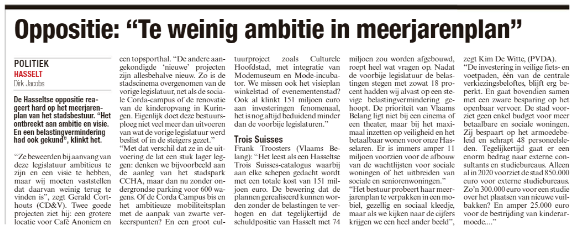 cdenvhasselt's tweet photo. “Ze beweerden bij aanvang van deze legislatuur ambitieus te zijn en een visie te hebben, maar wij moeten vaststellen dat daarvan weinig terug te vinden is”, zegt Gerald Corthouts (CD&amp;V). https://t.co/DNGgrwk3zD