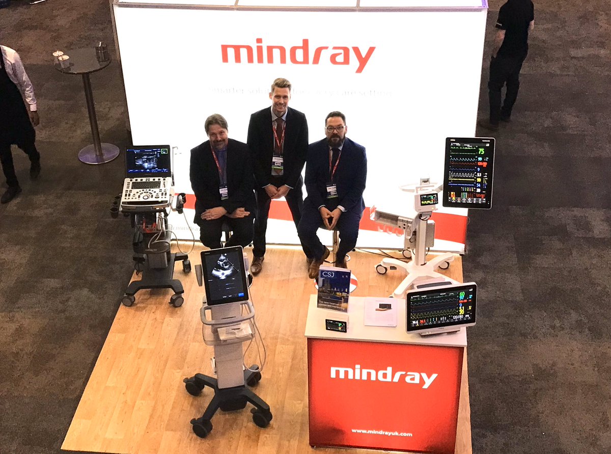 MindrayUK's tweet photo. Day 1 at #ICSSOA. Stop by stand B9 for a live demonstration of our #criticalcare solutions including the #BeneVision N Series patient monitors and the #TE7 ultrasound system. https://t.co/4FwqRrLY0k