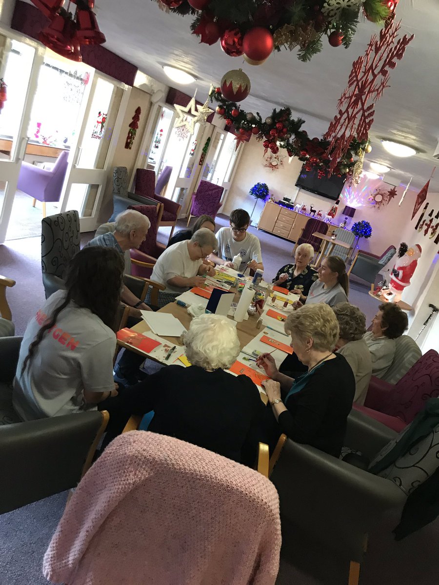 GregNicol94's tweet photo. This morning we had an Arts &amp; Craft session at the Generation Project. We all attempted to design a Christmas card... although some were better than others. 😁🎅🎄#GoLiveGetActive https://t.co/VswEAblOuv