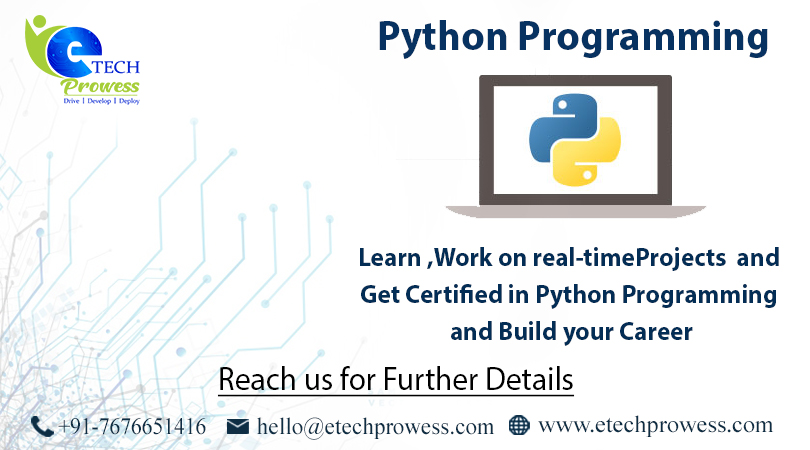 EtechProwess's tweet image. For More Details: etechprowess.com
or Call on: +91-7676651416
#PythonprogrammingcourseinBangalore
#PythonprogrammingtutorialinBangalore
#PythonprogrammingcourseinJPnagar
#Pythonautomationtestingtraininginbangalore
#Pythonautomationtestinginbangalore