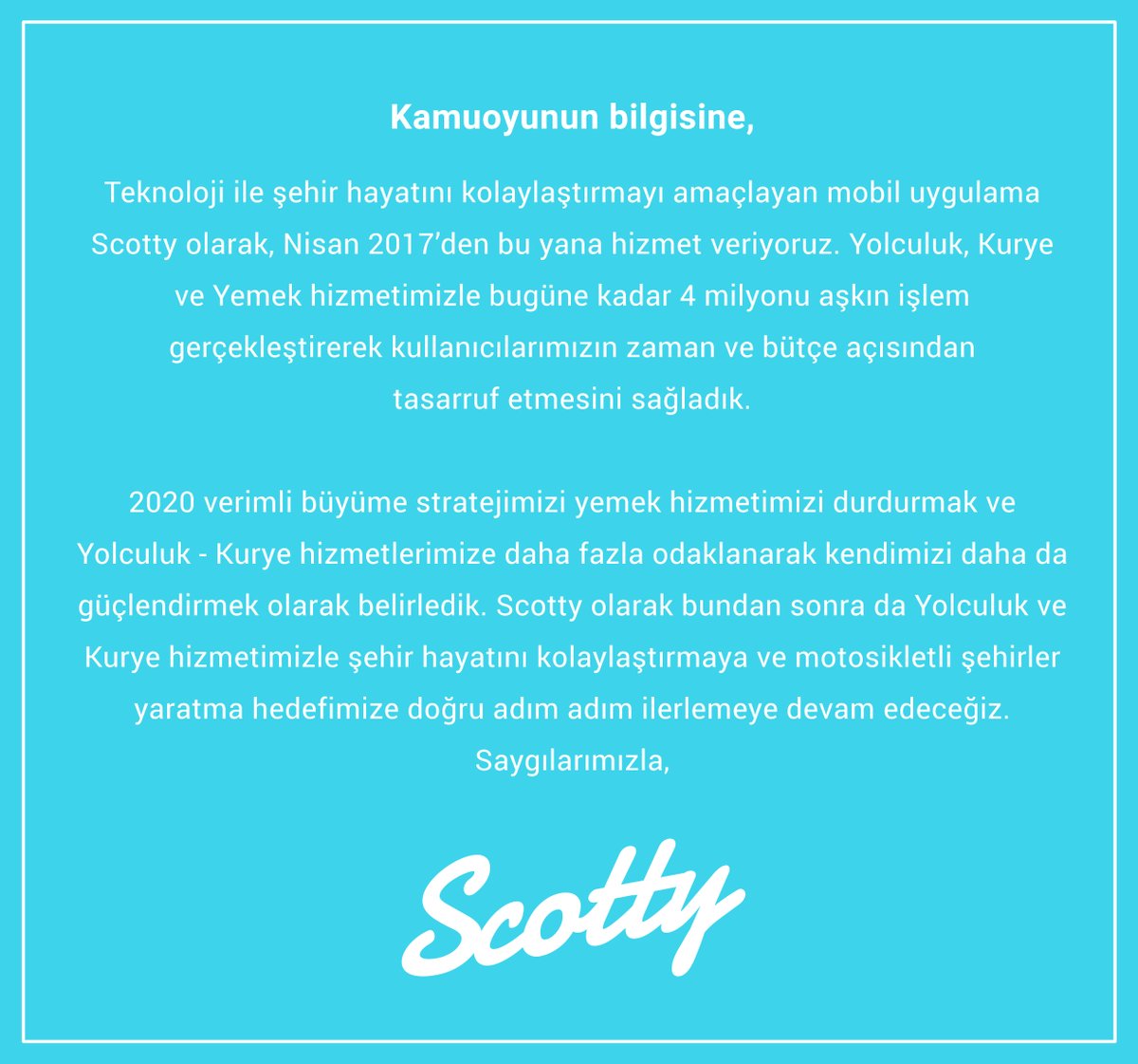 Scotty 2020'de Yolculuk ve Kurye Dikeylerine Odaklanacak.