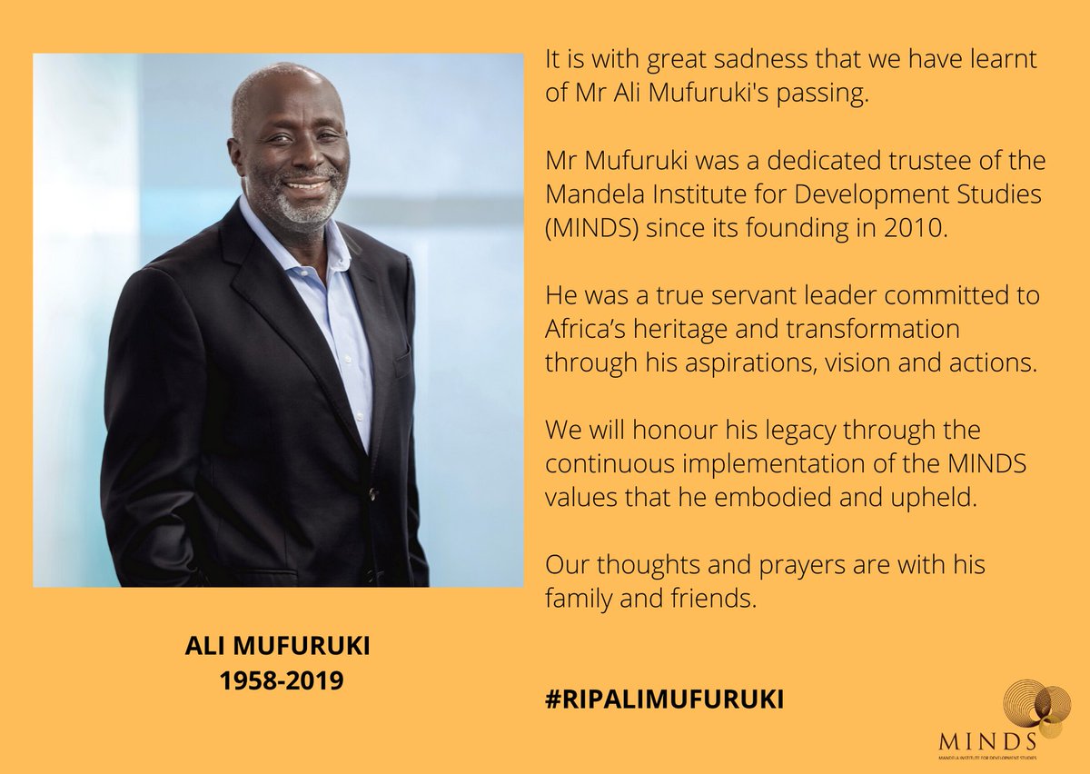 MINDSAfrica's tweet photo. Mr Ali Mufuruki was dedicated to actualizing transformative change on the continent. He championed regional integration in Africa, the AfCTA being one of the milestones he achieved with other regional leaders. 

#RIPAliMufuruki https://t.co/DPRQv6fqCU
