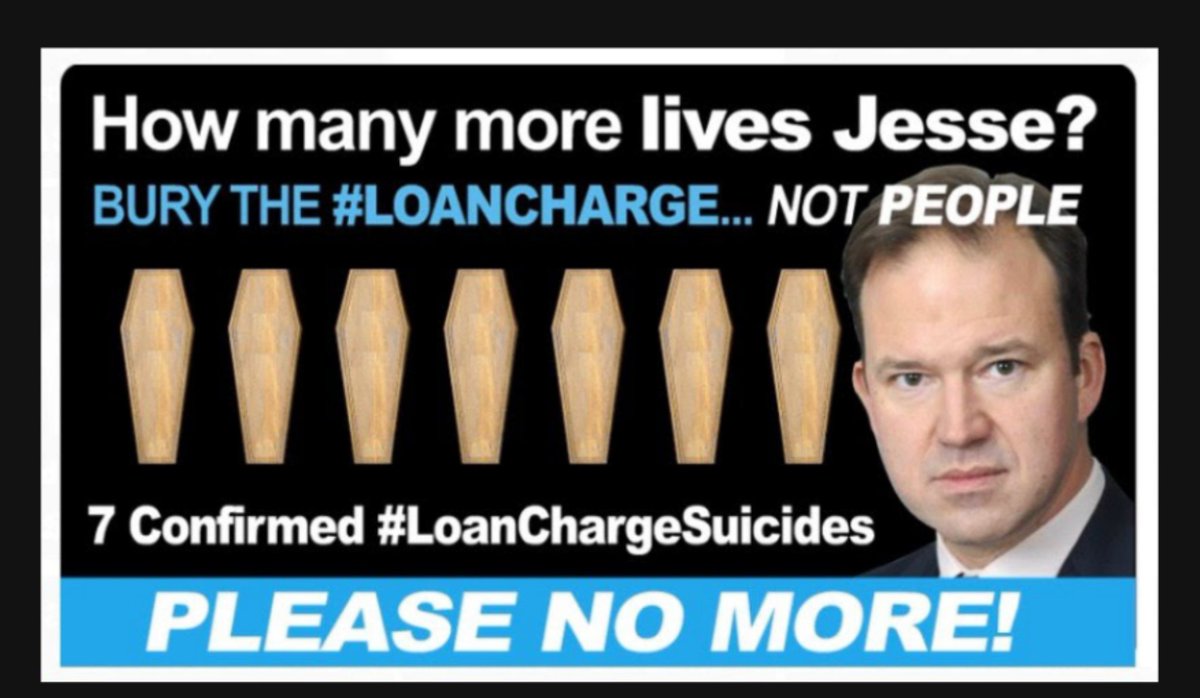 o_lashes's tweet image. There have been 7 #LoanChargeSuicides @Jesse_Norman. Enough is enough. #HowManyMoreJesse

Please suspend the unfair #LoanCharge and end the #LoanChargeScandal

Acting now will #STOPtheLoanCharge and help #SaveLives 

#GE2019