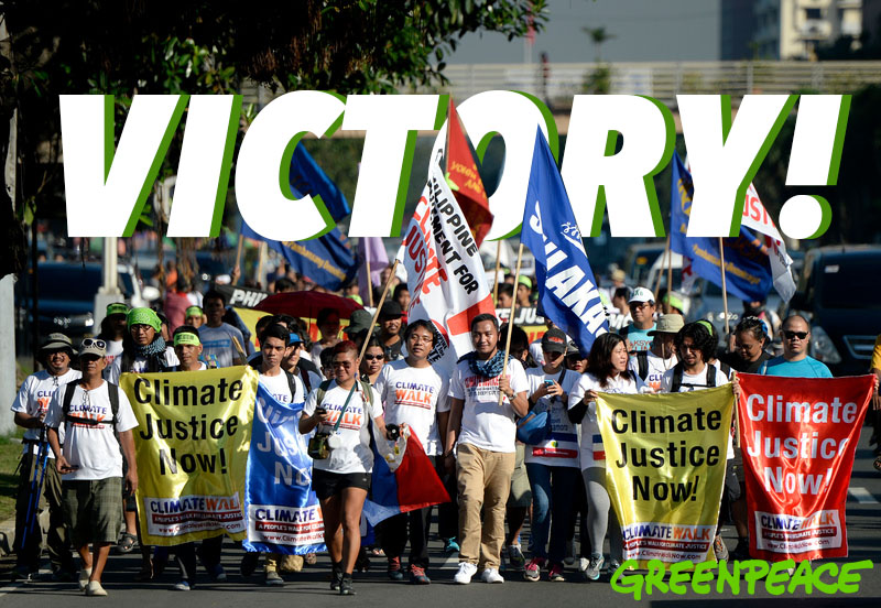 Greenpeace's tweet image. .@chrgovph represented by Commissioner Roberto Cadiz, announced that the 47 investor-owned corporations, including Shell, ExxonMobil, Chevron, BP, Repsol, Sasol, and Total, could be found legally and morally liable for #humanrights harms to Filipinos resulting from #climatechange