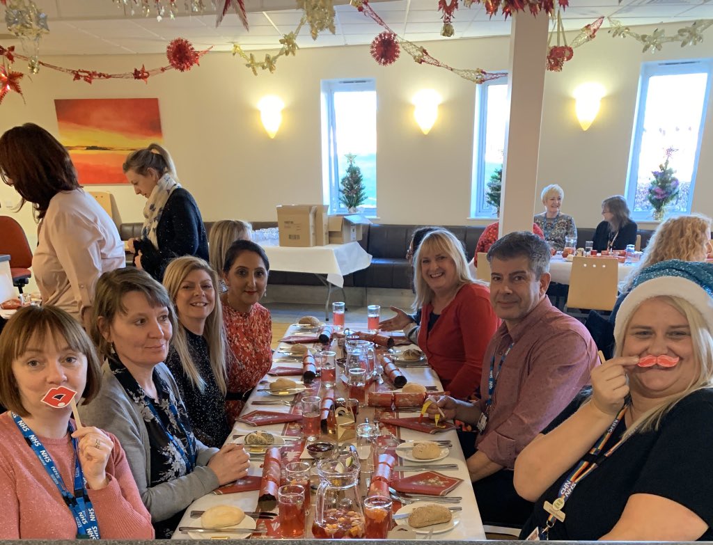 Christmas lunch. Missing our leader @Faith_Sango! #xmas @PeopleDevNHS @Michell94045828 @Casstia @tracyjshaw @bev_smith107