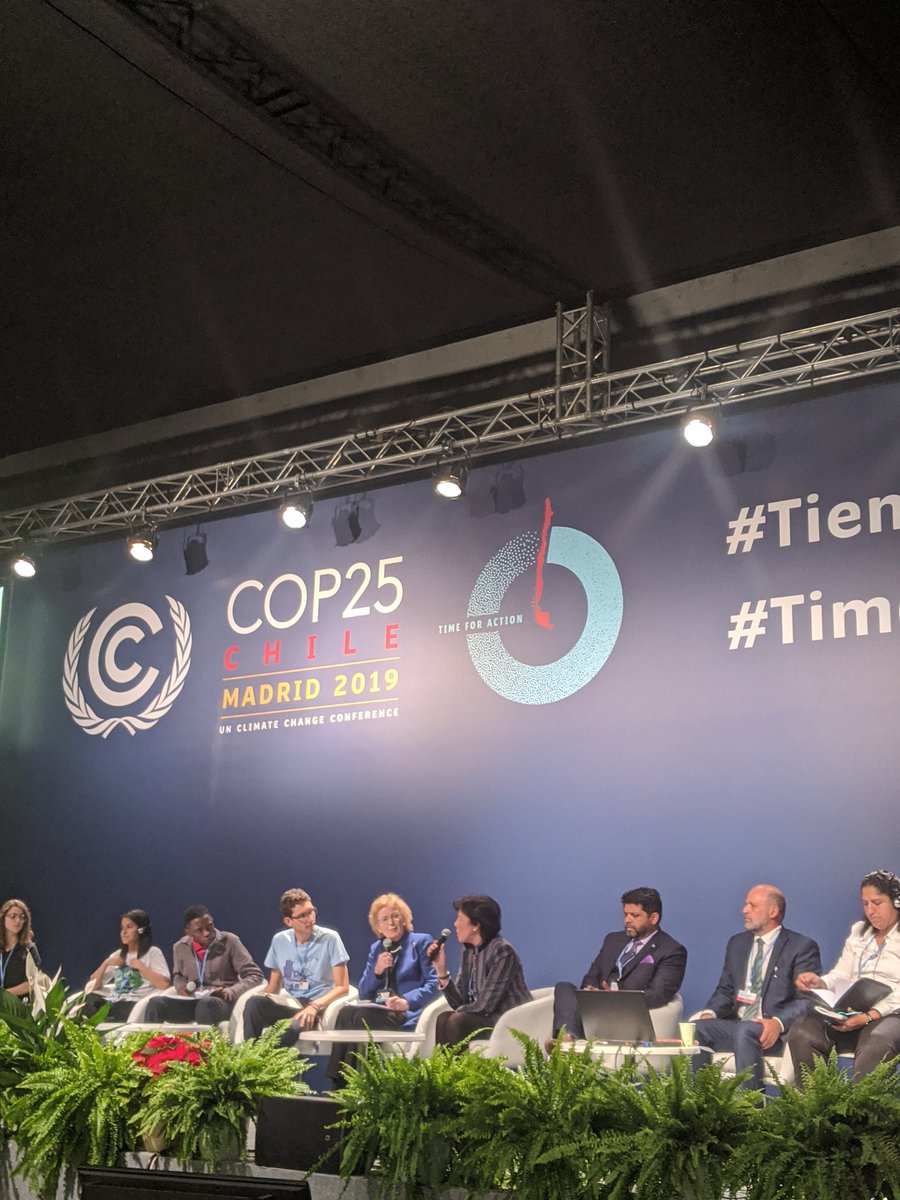 globalvoicesau's tweet photo. "If you manage to save the most vulnerable ones, the children, you will save yourselves" - hearing from youth and Ministers from across the globe at the Children and Youth Vs. Climate Change Presidency event at #COP25. Moderated by former President of Ireland, Mary Robinson. https://t.co/cxA0PXeb0W