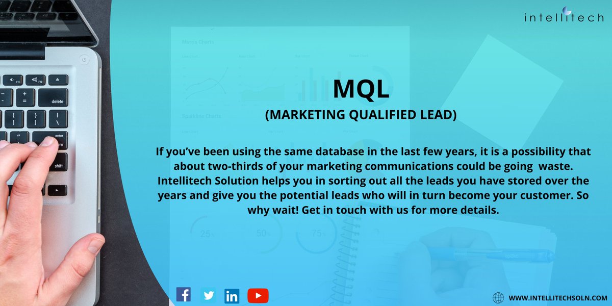 intellitechb2b's tweet photo. We first apprehend your business and goal to determine the right method of generating Marketing Qualified Leads.
Web @ https://t.co/ER2jwlvVA9
#leadgeneration #b2bleadgeneration #demandgeneration #digitalleadgeneration #digital #telemarketing #SEO #SMO #Paidmarketing #sales https://t.co/xnkPg9hlpI