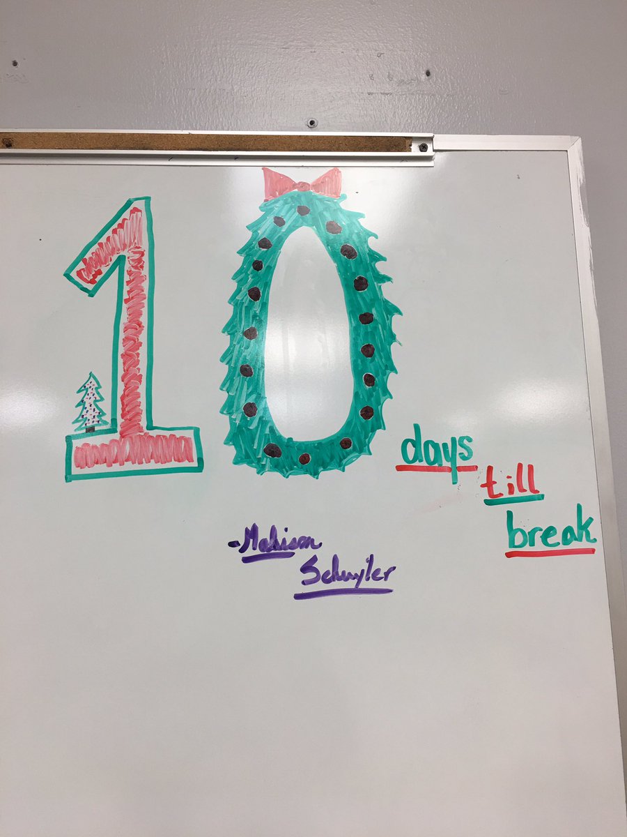 This is our Christmas Count Down <a href="/MrAdamsAMHS/">Brian Adams</a> <a href="/hunt_Rob/">Rob Hunt</a>