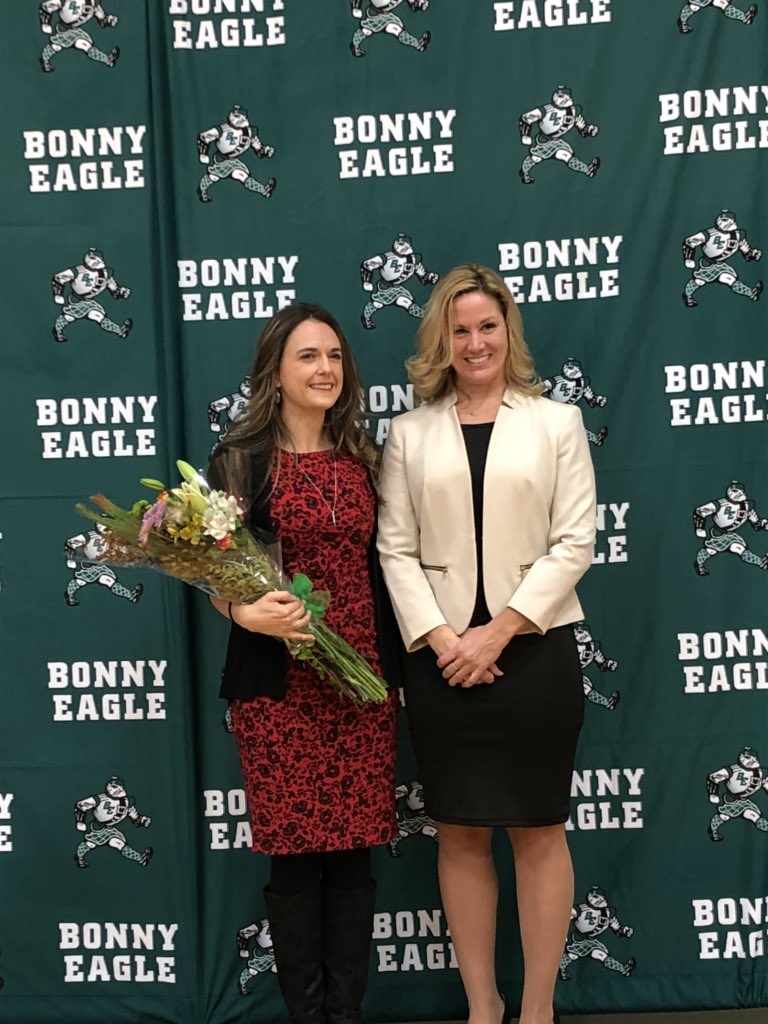 HollyBlair_Dr's tweet photo. Congratulations Erin Maguire, AP of Bonny Eagle High School and MPA/NASSP’s Asst Principal of the Year for Maine! @NASSP https://t.co/ixTH6RkoNn
