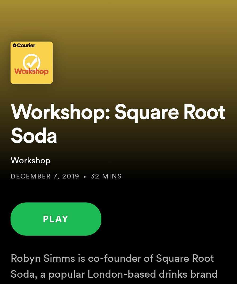 squarerootldn's tweet image. Hiya 👋 Soda Boss Robyn has been on the @couriermedia airwaves chit chatting about #SmallBiz life and the #FizzFam way. Clicky click for a #Podcast peek at the people behind the pop 👉 spoti.fi/34a3ipG #Inspiration #Entrepreneur #GirlBoss #Spotify #Courier #Workshop