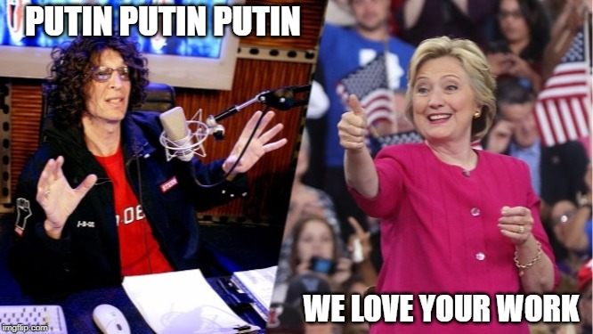 TheGayPres's tweet photo. @letsblamerussia Not just on Twitter, The #PersonificationofRot was on Howard Stern and they both were just laughing it up. https://t.co/Ojr7T6EHFW