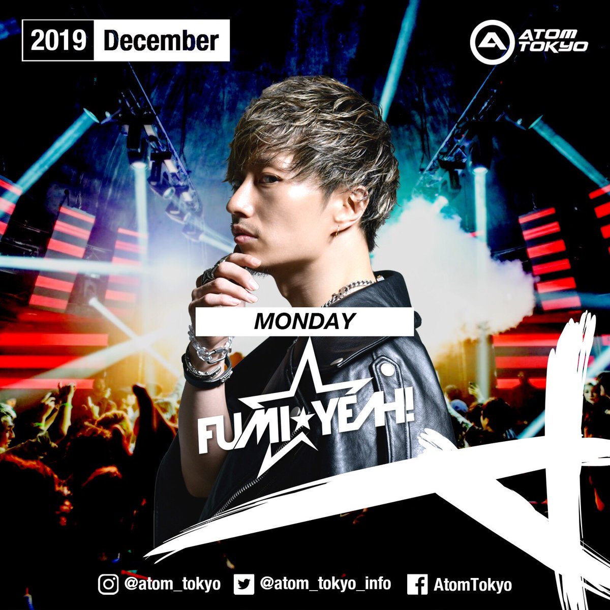 atom_monday's tweet photo. ATOM TOKYO OPEN❗️

今夜も激盛り間違いなし💯

PICK UP DJには
@DJKAYA_TTJS 登場🎉

週の頭から@atom_tokyo_info で
PARTYしましょう🚀

沢山のご来場お待ちしております🙇 https://t.co/WlciGUXmJy