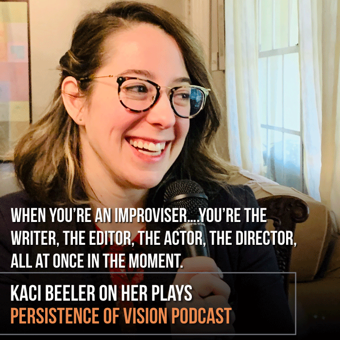 PersistenceOf's tweet photo. Kaci Beeler isn't one to limit herself to a genre, a medium, or a subject. Lance and L.B. had her on to discuss her plays, including Killer Girls and Subject to Control, but  the interview touched on painting, acting, improvisation, direction, and more. https://t.co/pFzhwsgCjy https://t.co/eVNPV1O58O