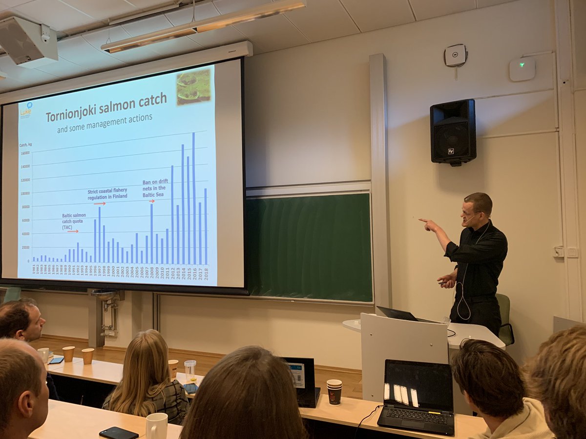 Knut Wiik Vollset (@kwvollset) on Twitter photo <a href="/JaakkoErkinaro/">Jaakko Erkinaro</a> presenting the fantastic fantastic success story of the Tornionjoki Salmon. <a href="/JaakkoErkinaro/">Jaakko Erkinaro</a> presenting the fantastic fantastic success story of the Tornionjoki Salmon.