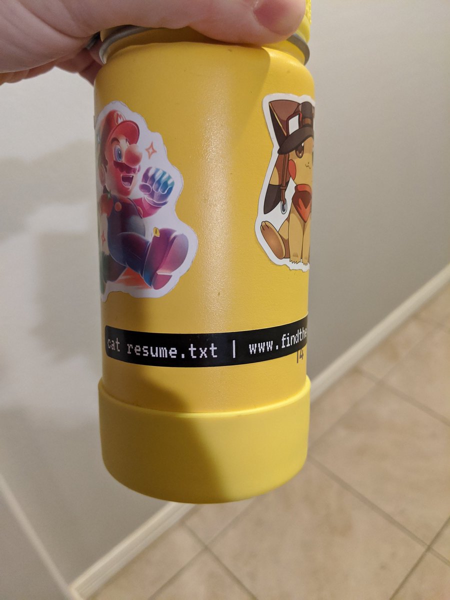 circusmonkey404's tweet image. My 5 year old is apparently going to rep for @RecruitBitSec today in kindergarten. It was his favorite sticker from @CactusCon because it says cat.... In case he lands some talent, what is the referral policy?