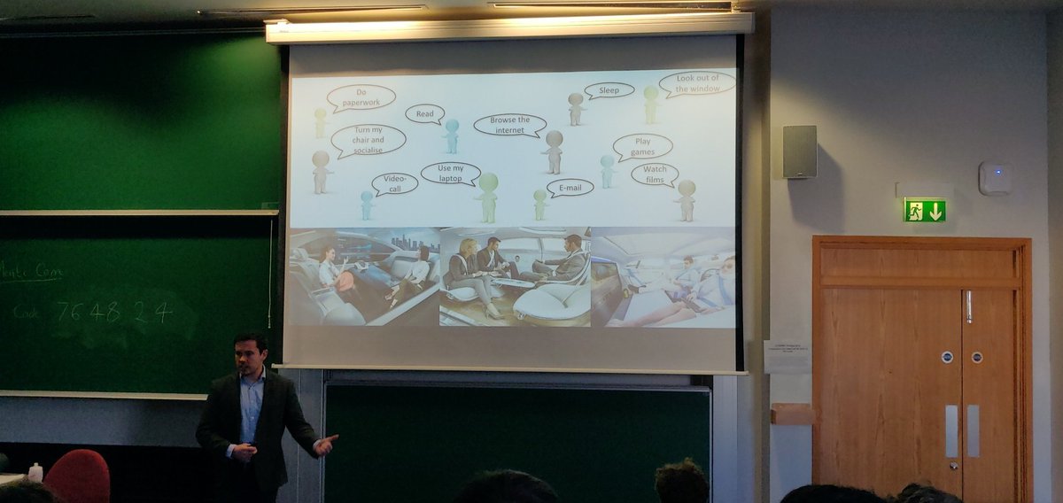 philjemmett's tweet photo. And finally... #WMGTalks number 4 is about a problem you may not have thought about with #SelfDrivingCars - are you going to be comfortable? 

Joseph Smyth is telling us about why being able to sit back and relax might not be as easy as you think..🤮

@wmgwarwick @warwickchemsoc https://t.co/Lu3VZbDRbq