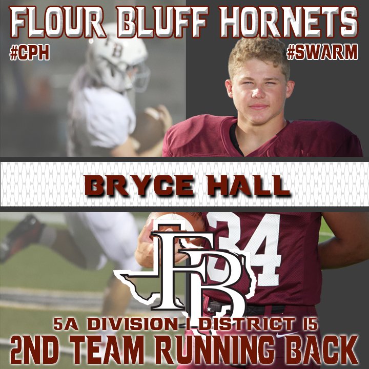 FBswarmfootball's tweet photo. Congrats to Senior Bryce Hall!
2nd Team All-District RB!
#SWARM | #CPH https://t.co/0qALt4nXXO