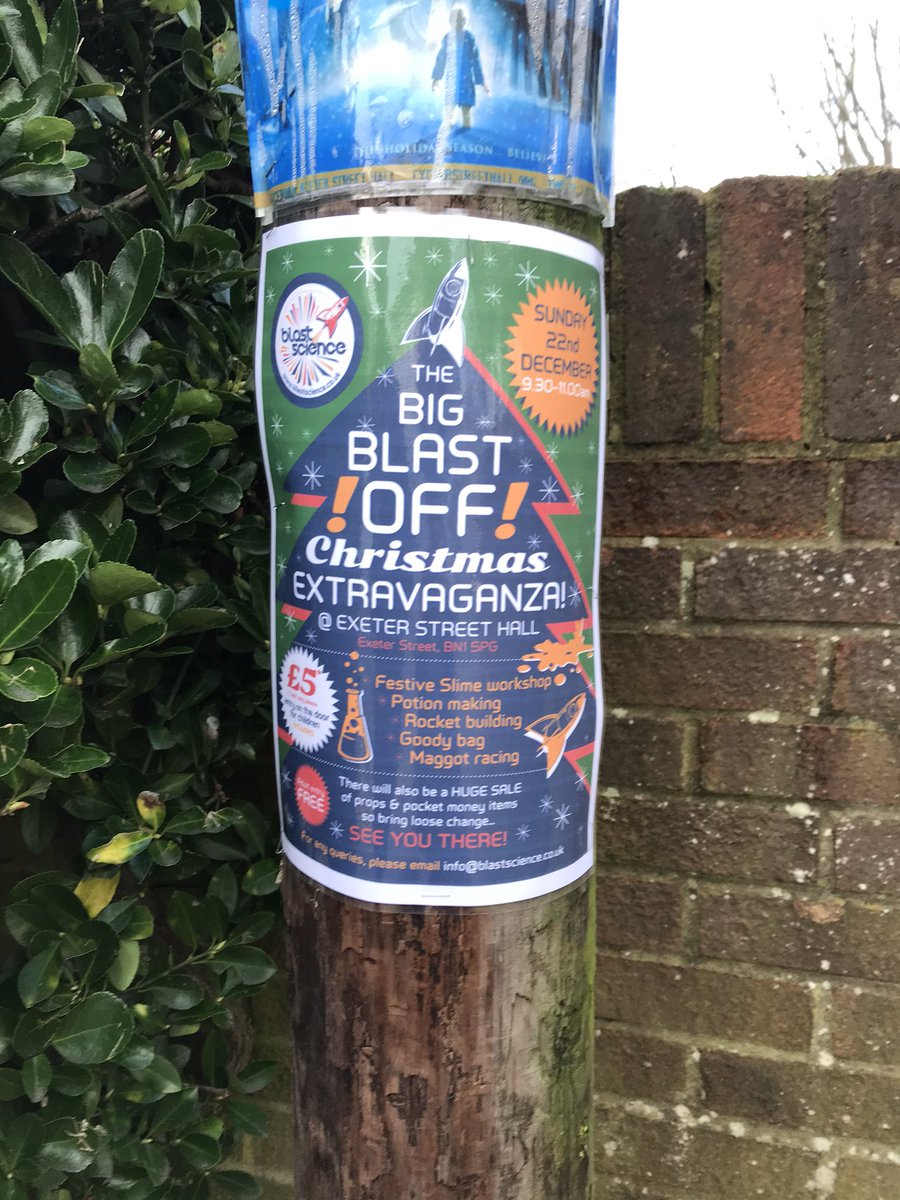 BlastScience's tweet photo. Blast Science final festive event. Coming soon to a lamppost near you... 22nd December 9.30-11am @ExeterStHall hope to see you. https://t.co/YlLksJVgd6