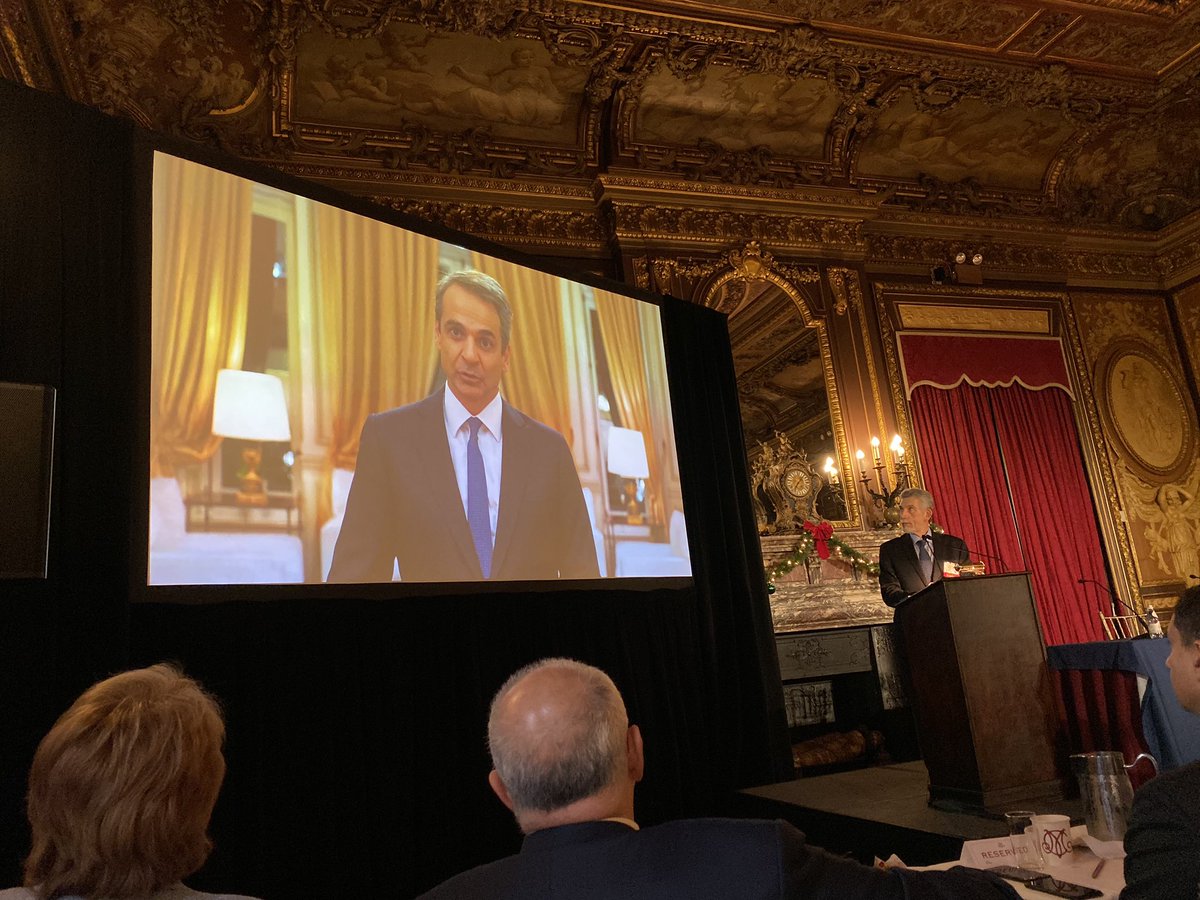 Kyriakos Mitsotakis,Prime Minister, Hellenic Republic now -via webcast-at the 21st Annual Capital Link Invest in Greece Forum in New York.