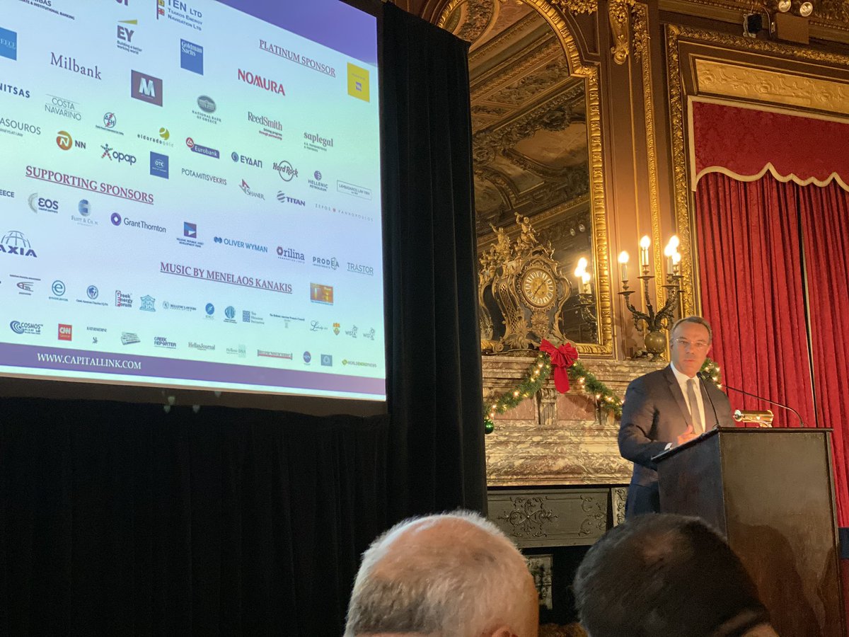 Christos Staikouras ,Minister of Finance, Hellenic Republic is now speaking at the 21st Annual Capital Link Invest in Greece Forum.