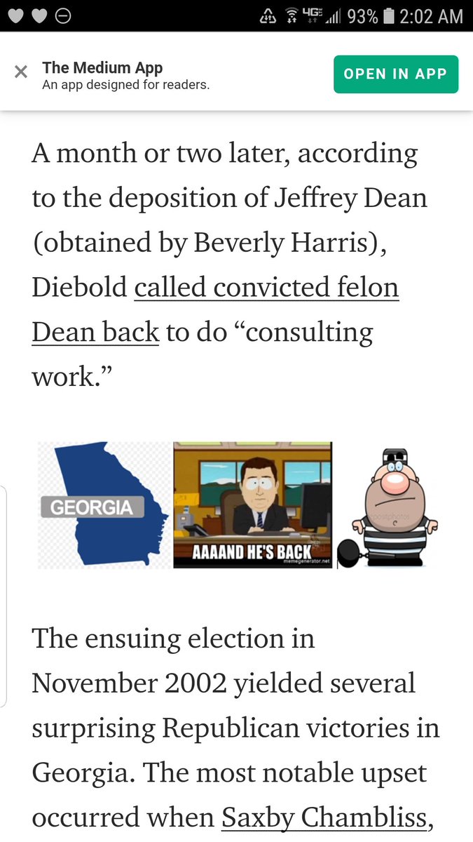 JohnDStanton3's tweet photo. @apoxalyps1 @TheBradBlog Old Sailor,
⚓⛵⚓
GA's #PartyInPower 18 year project of illicit #DREs
•programmed in secrecy🤔
•voters walk into slaughterhouse aka #DREsSemiPrivateBooth
•vote on video game screen
& hope their votes count as cast
•after that, they haven't a clue
•they have a sticker https://t.co/sW3NIdflkR