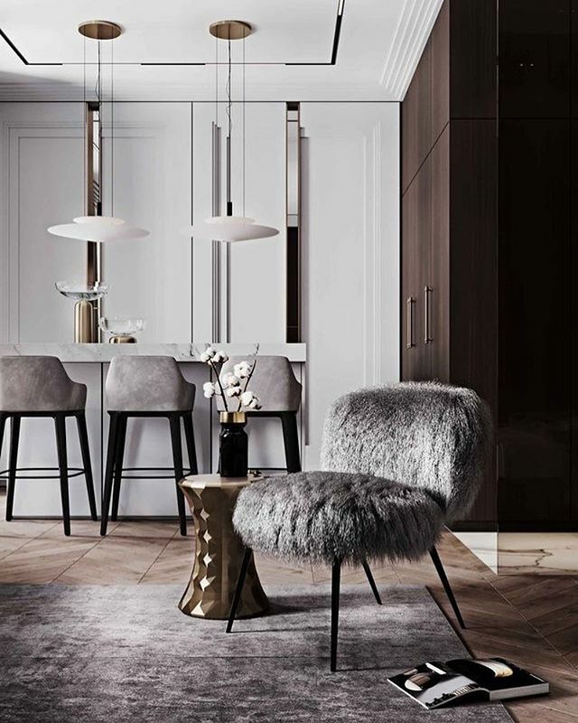 FURHOME's tweet photo. Monday’s inspo with this fab  #interior ! Grey #sheepskin upholstery is a must element ! https://t.co/DC8qgw2CJ6 https://t.co/etQ49W36nl