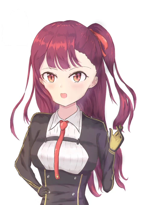 ドルフロのわーちゃん描きました前回より質感は良くなってるかもしれない#ドールズフロントライン#少女前線 